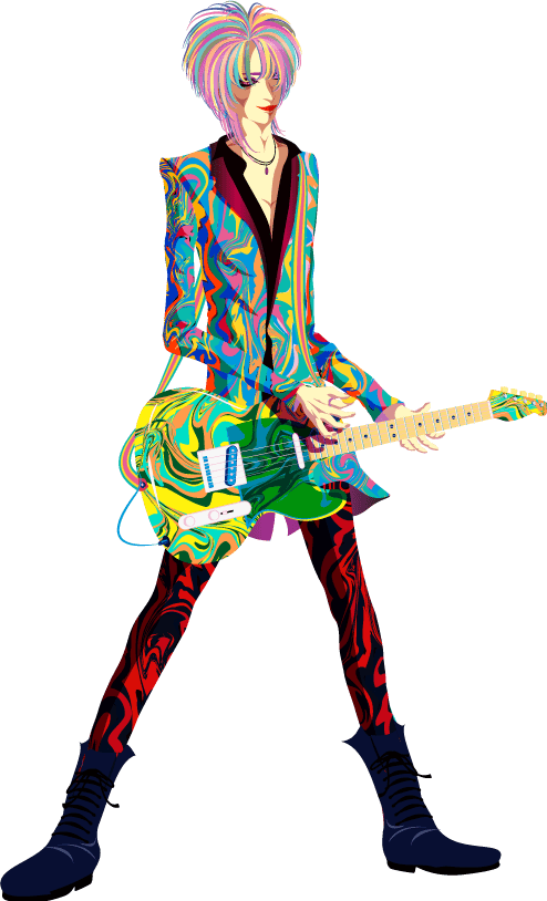 ロックギタリストのイラスト