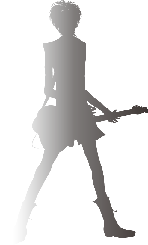 ギタリストのシルエット