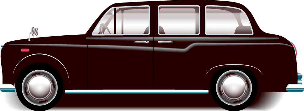 黒い自動車のイラスト
